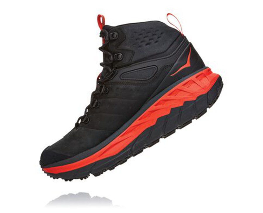 Sapatilhas Hoka One One Masculino Pretas - Stinson Mid Gore-Tex - 748-UACTDG